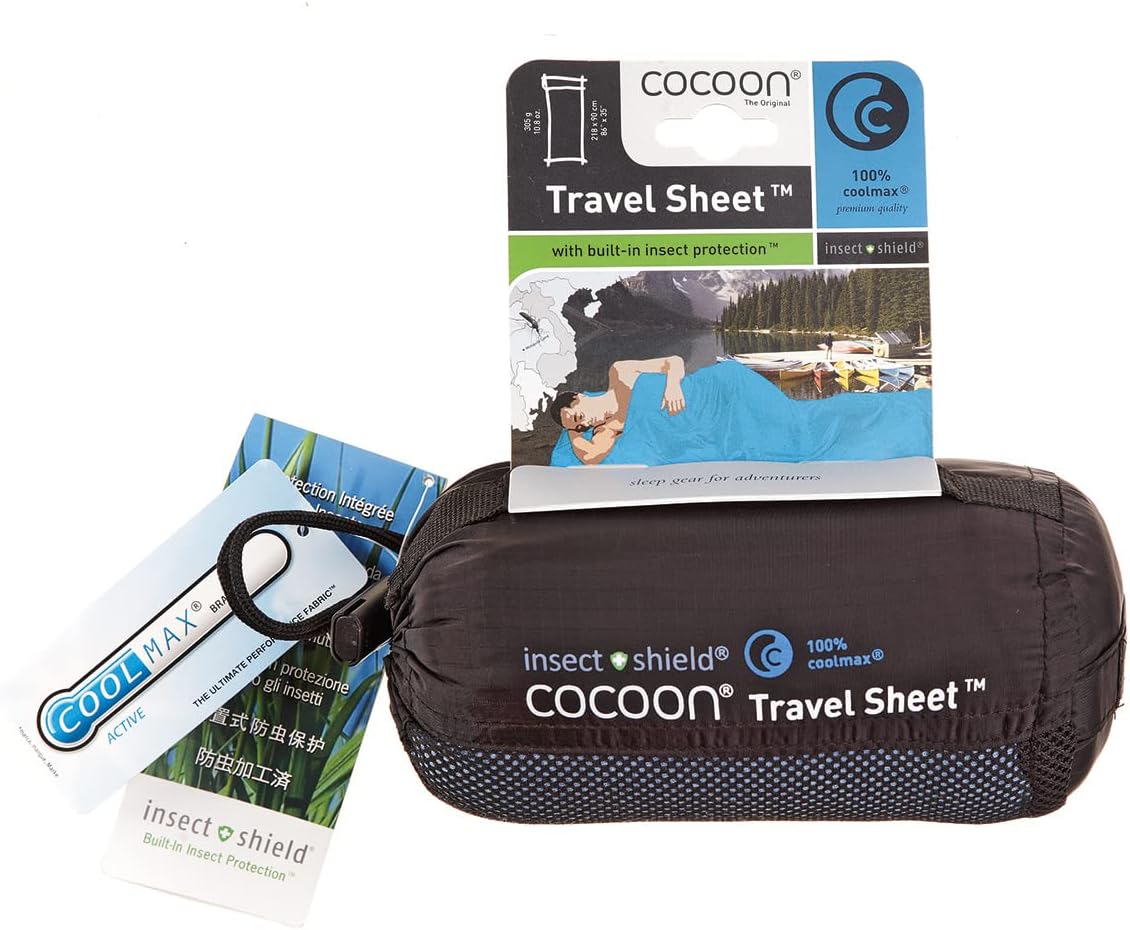 Cocoon Coolmax Microfaserschlafsack mit Insektenschutz (Insect Shield)